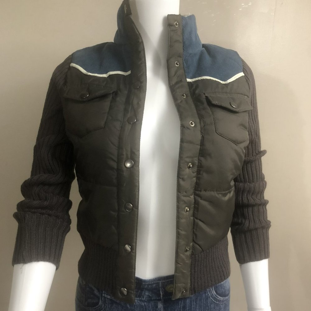 Mossimo Puffer Ribbed Sweater Jacket - XS - NWT